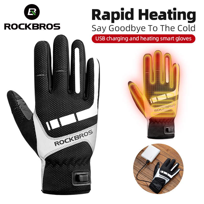 Motorcycle Gear For Winter - ROCKBROS Heated Winter Glove Cycling Gloves