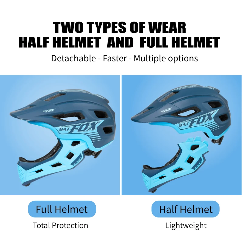 BATFOX Children Cycling Helmet - Motorcycle Gear Kids ulasan dan harga
