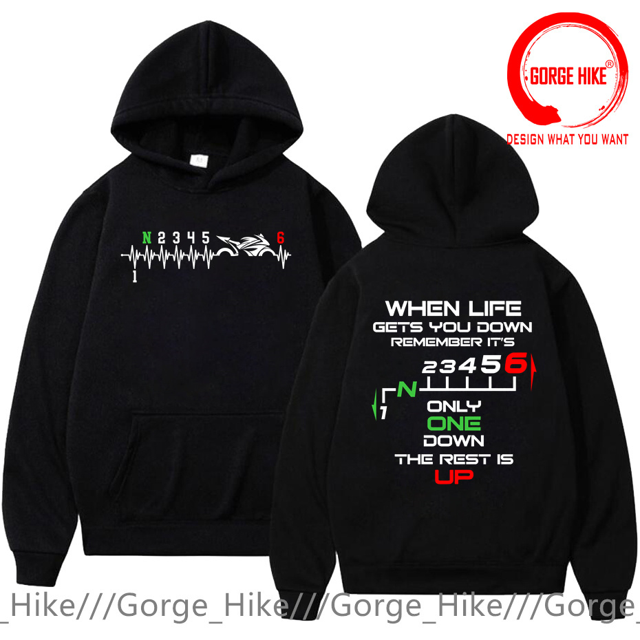 1N23456 Motorcycle Gear Shift  - Motorcycle Gear Hoodie ulasan dan harga