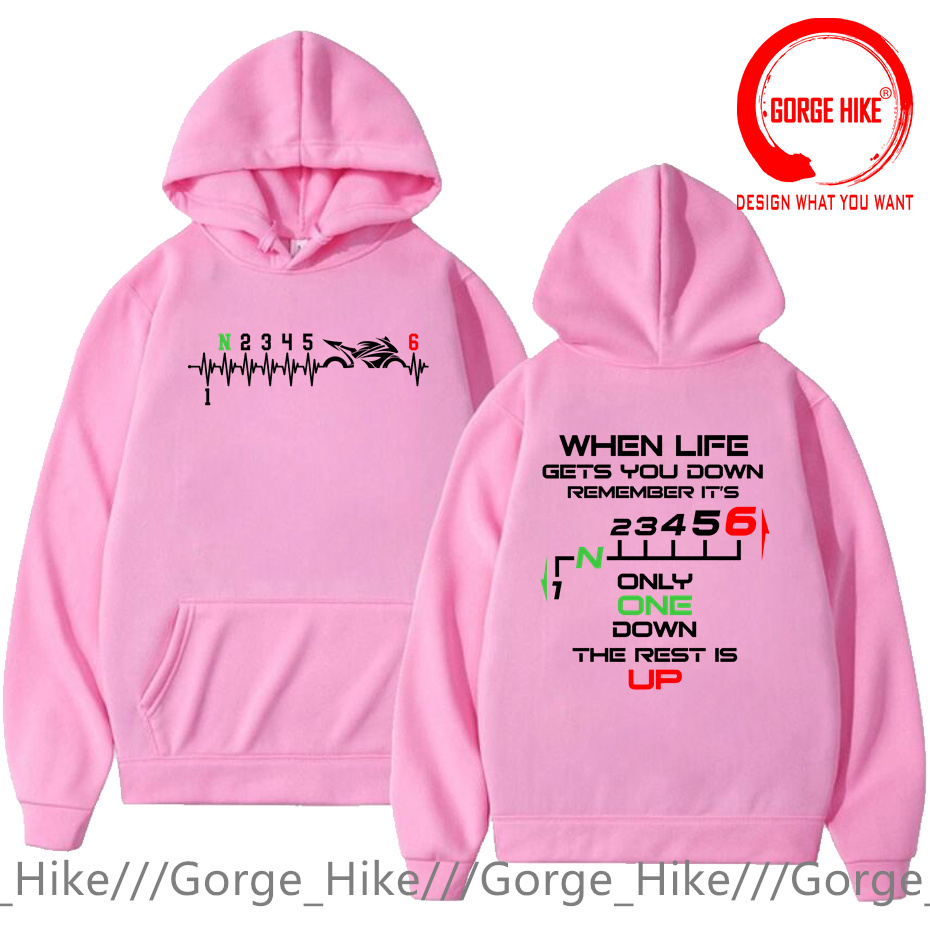 1N23456 Motorcycle Gear Shift  - Motorcycle Gear Hoodie ulasan dan harga