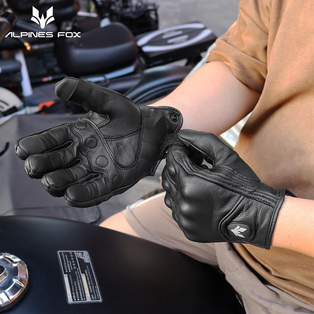 Retro Motorcycle Leather Glove - Motorcycle Gear Fox ulasan dan harga
