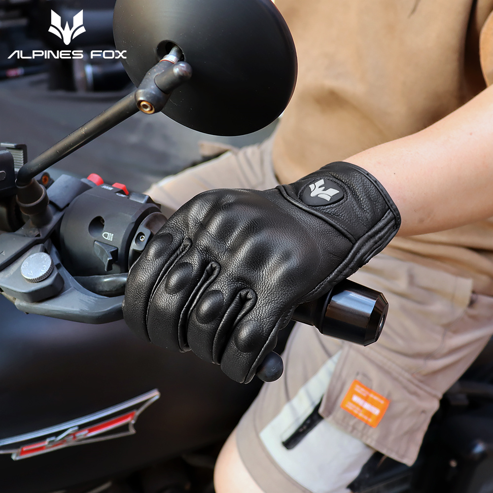 Retro Motorcycle Leather Glove - Motorcycle Gear Fox ulasan dan harga
