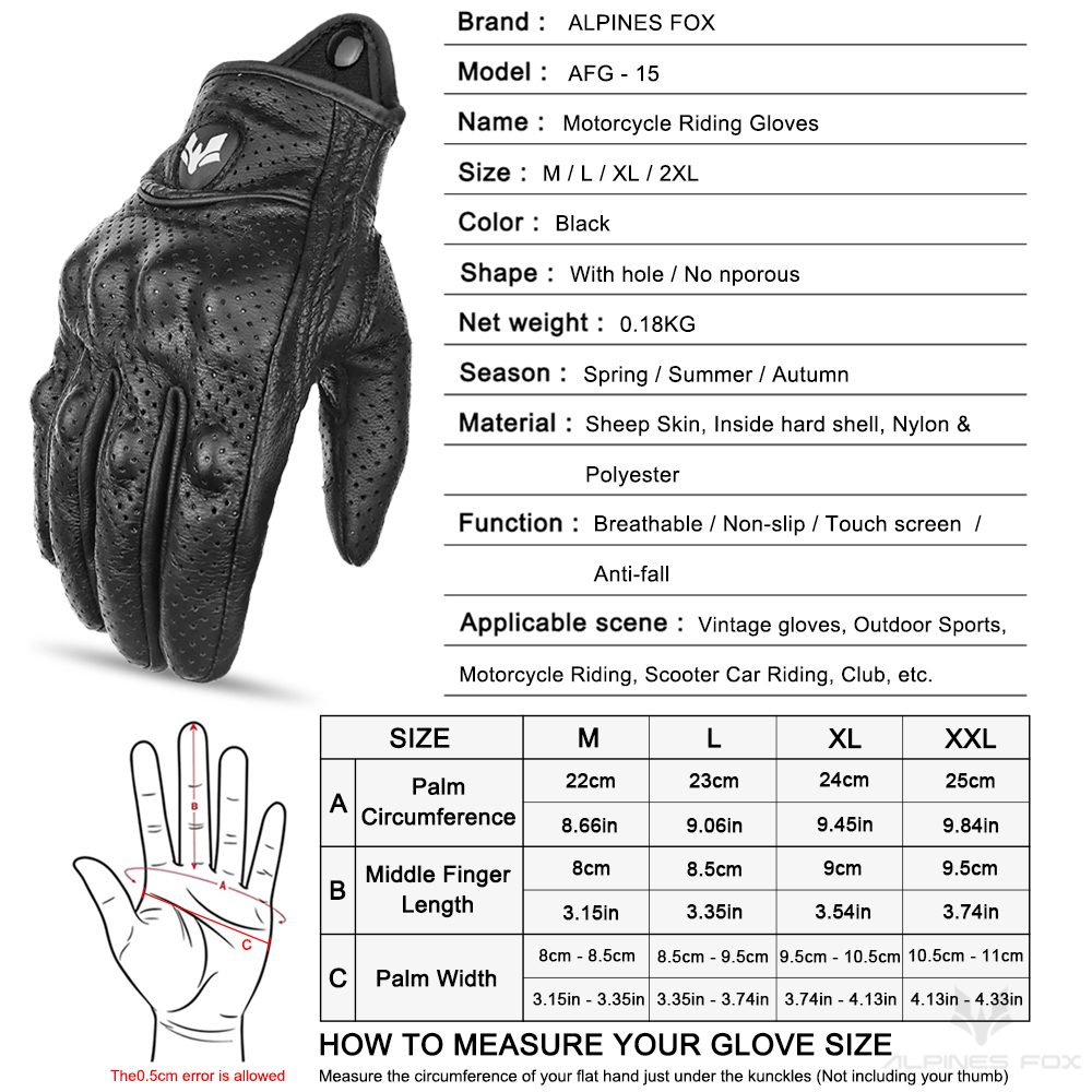 Retro Motorcycle Leather Glove - Motorcycle Gear Fox ulasan dan harga