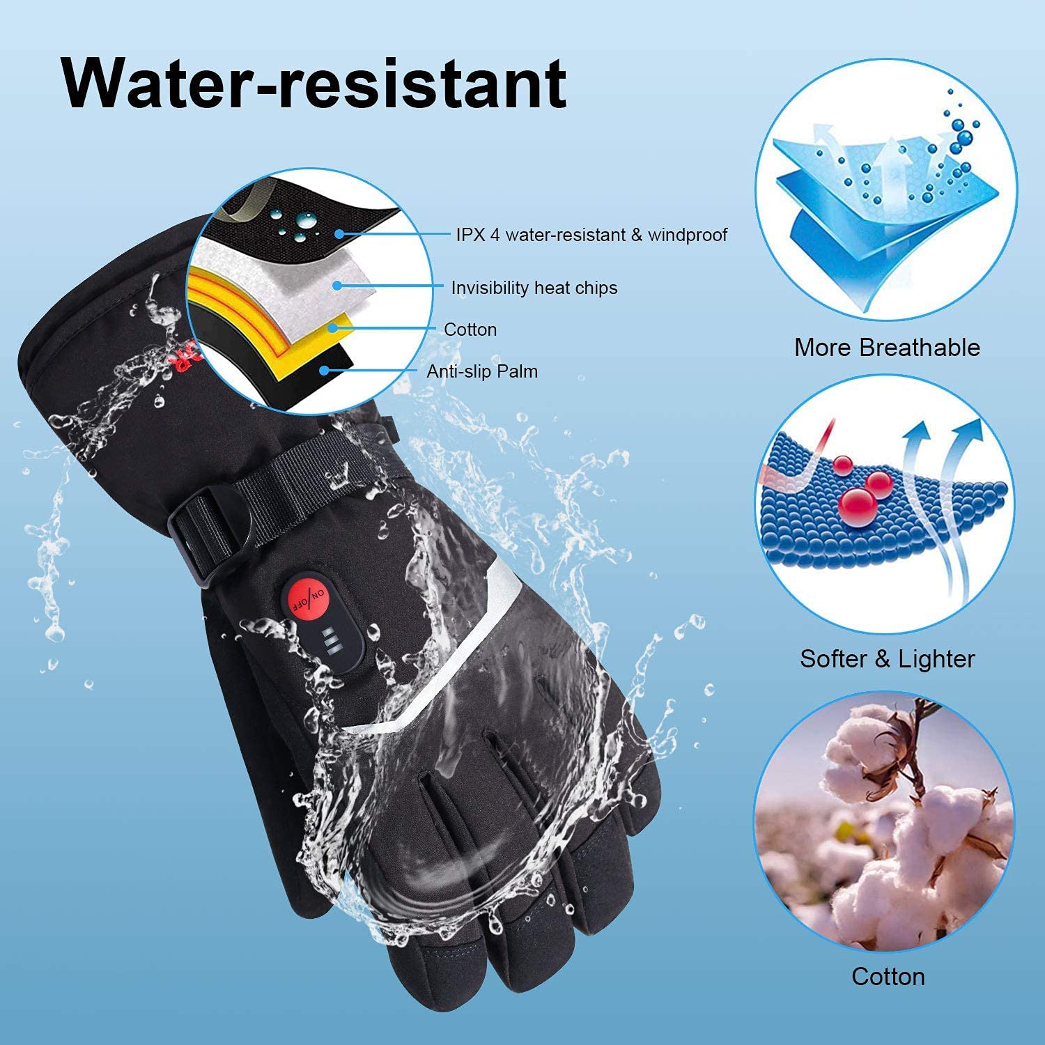 SNOW DEER Winter Heated Gloves - Motorcycle Gear For Winter ulasan dan harga