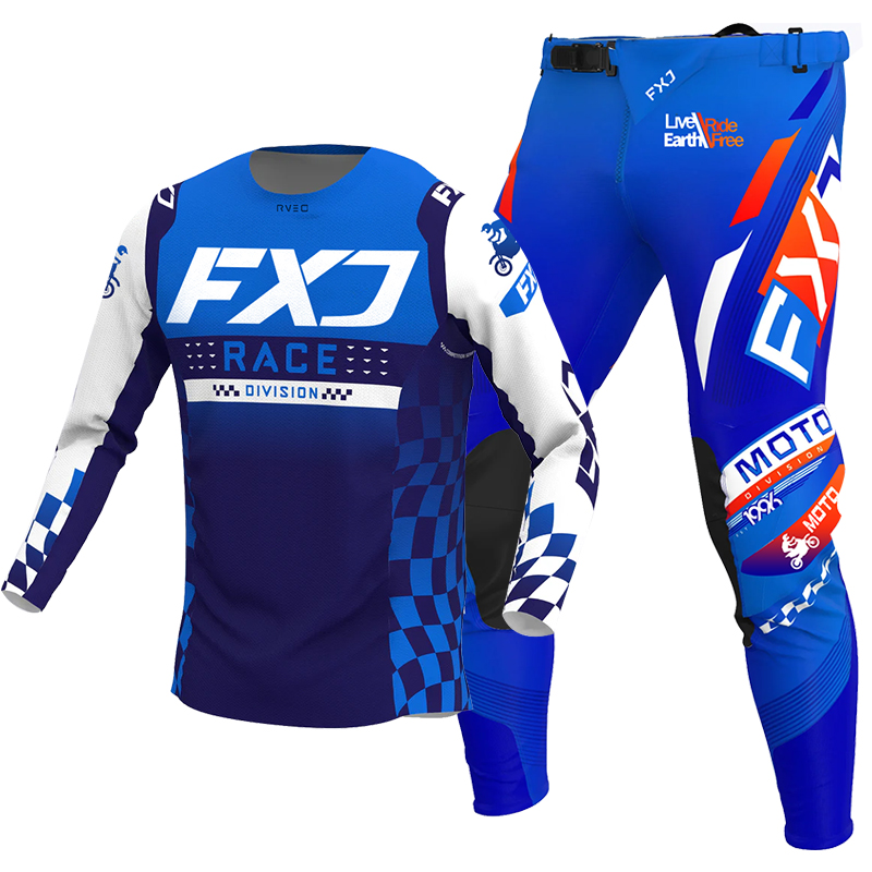 2025 FXJ motocross jersey and  - Motorcycle Gear Blue ulasan dan harga