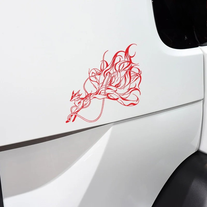 Nine Tailed Fox Car Sticker Sc - Motorcycle Gear Fox ulasan dan harga