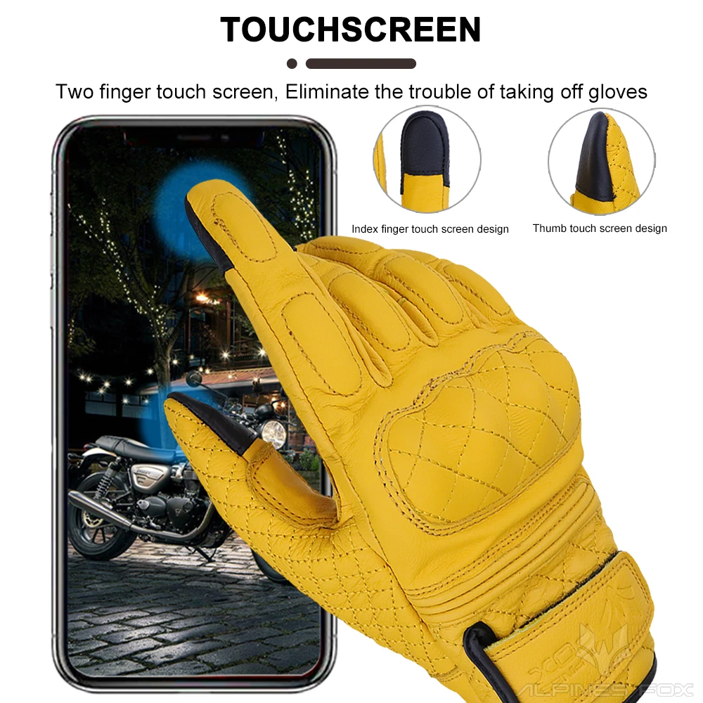 Retro Motorcycle Gloves Real L - Motorcycle Gear Fox ulasan dan harga